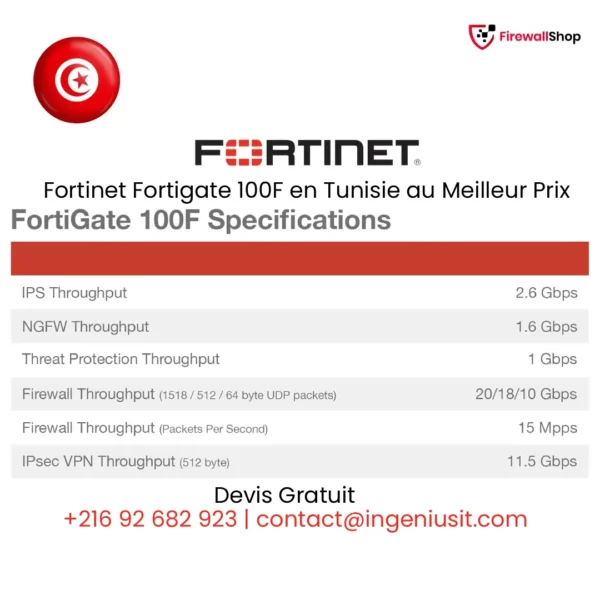 Fortinet FortiGate 100F Tunisie