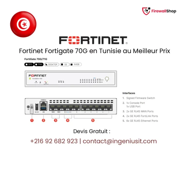 Fortinet FortiGate 70G Tunisie Au Meilleur Prix – Image 5