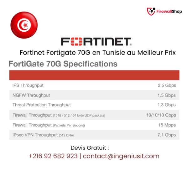 Fortinet FortiGate 70G Tunisie