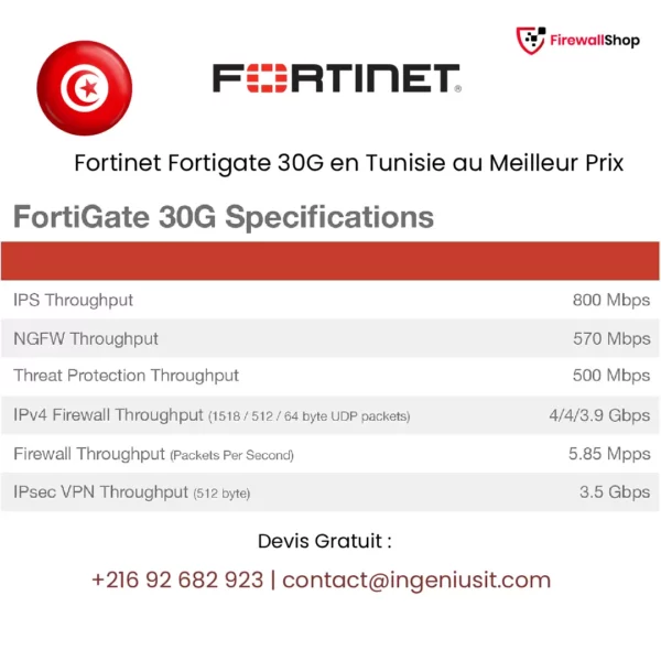 Fortinet FortiGate 30G Tunisie