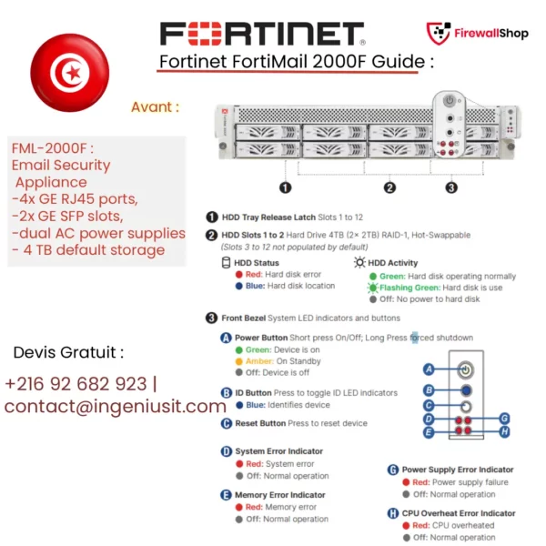 Fortinet FortiMail 2000F Tunisie